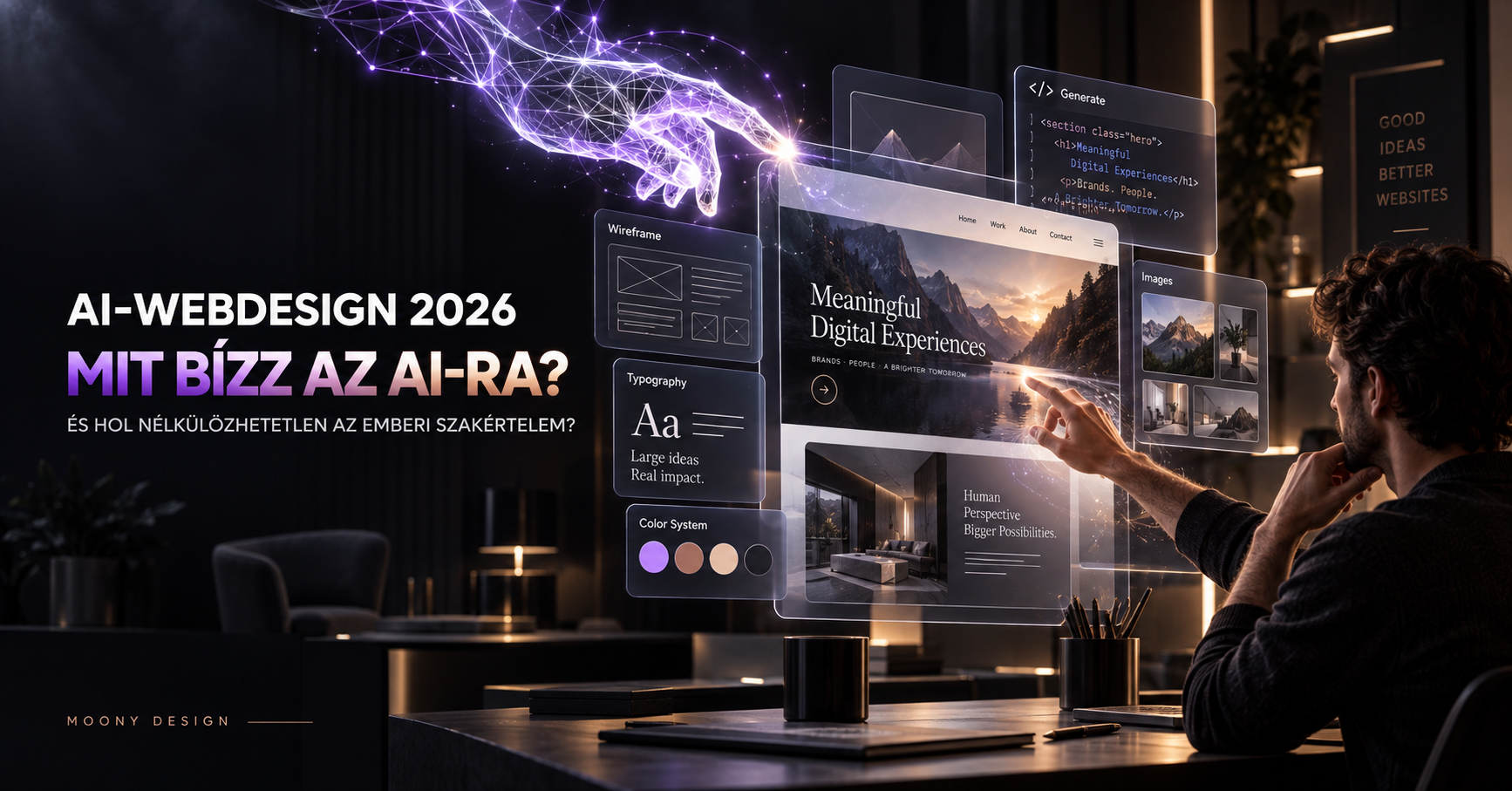 AI-webdesign 2026: mit bízz a mesterséges intelligenciára, és hol nélkülözhetetlen az emberi szakértelem?